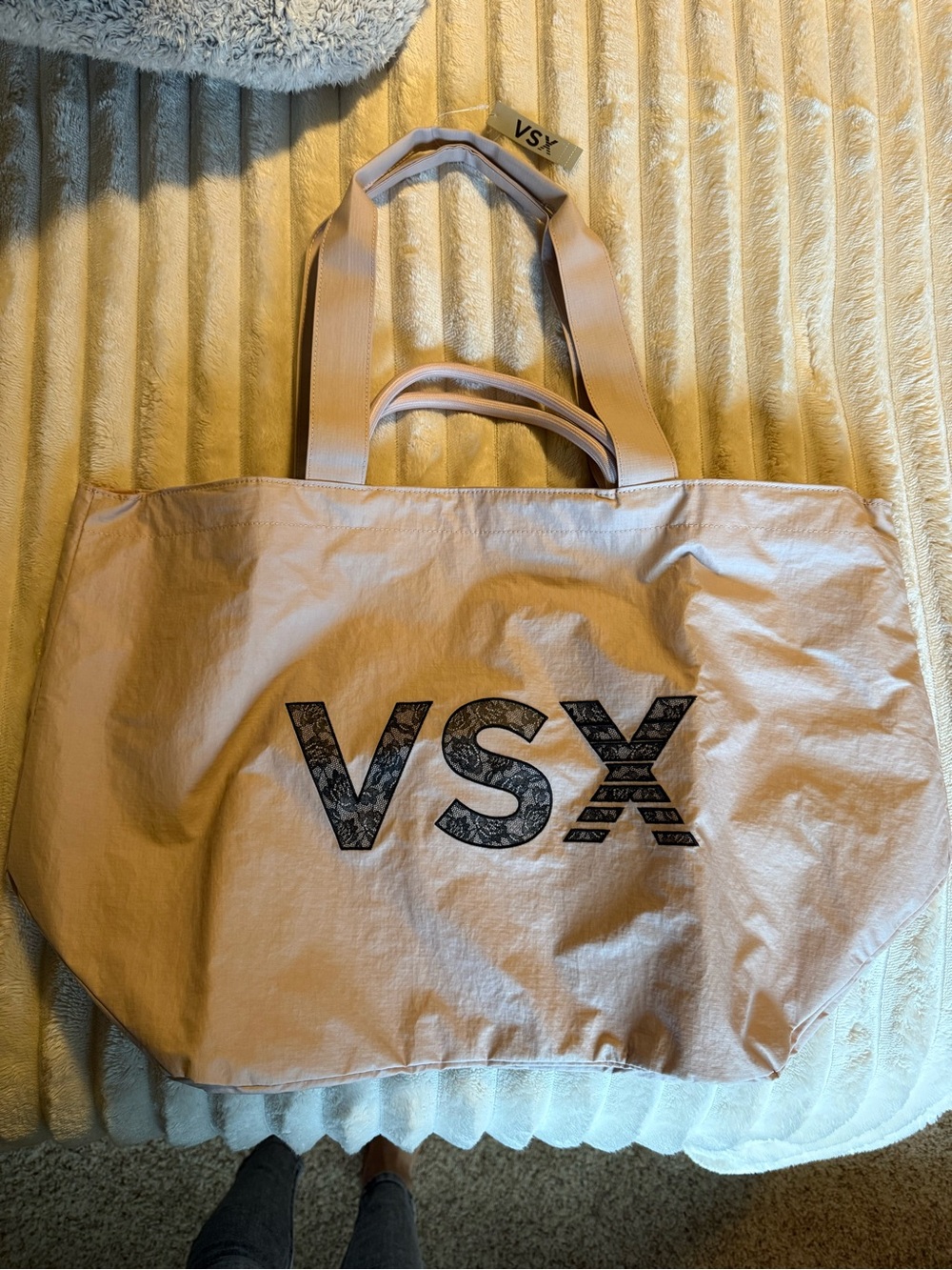 VSX Blush Pink Tote Bag with Black Logo